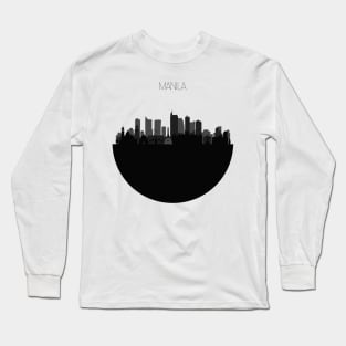 Manila Skyline Long Sleeve T-Shirt